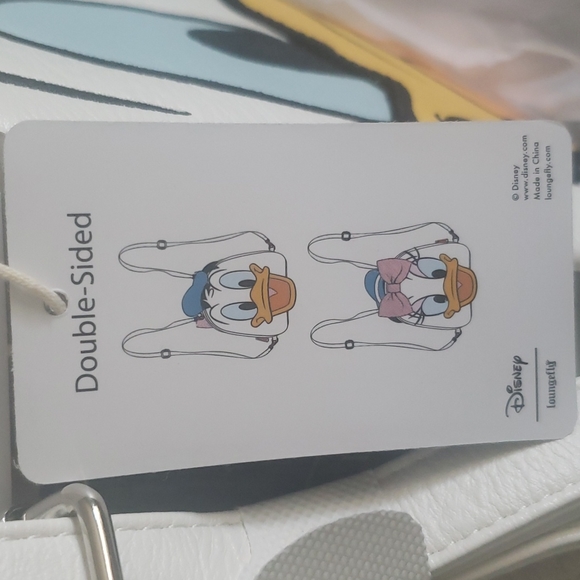 NWT Loungefly Disney Donald Daisy Duck REVERSIBLE mini backpack double sided bag - Picture 4 of 5